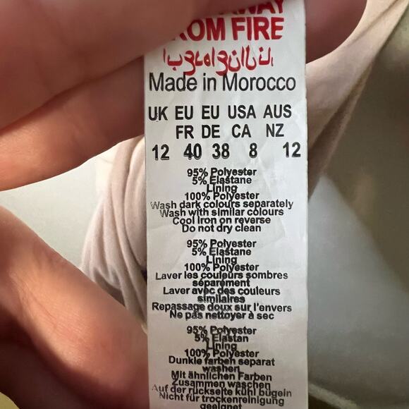 NWT PrettyLittleThing Tan Long Sleeve Ruched Mini Dress Size 8 - Picture 6 of 6